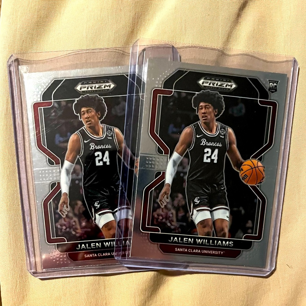 Jalen Williams Rookie Cards x2 - 2022 Panini Prizm DRAFT PICKS Santa Clara / OKC